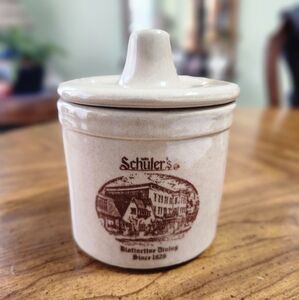 Vintage Win Schuler's "Distinctive Dining" Cheese Spread Crock 1982
